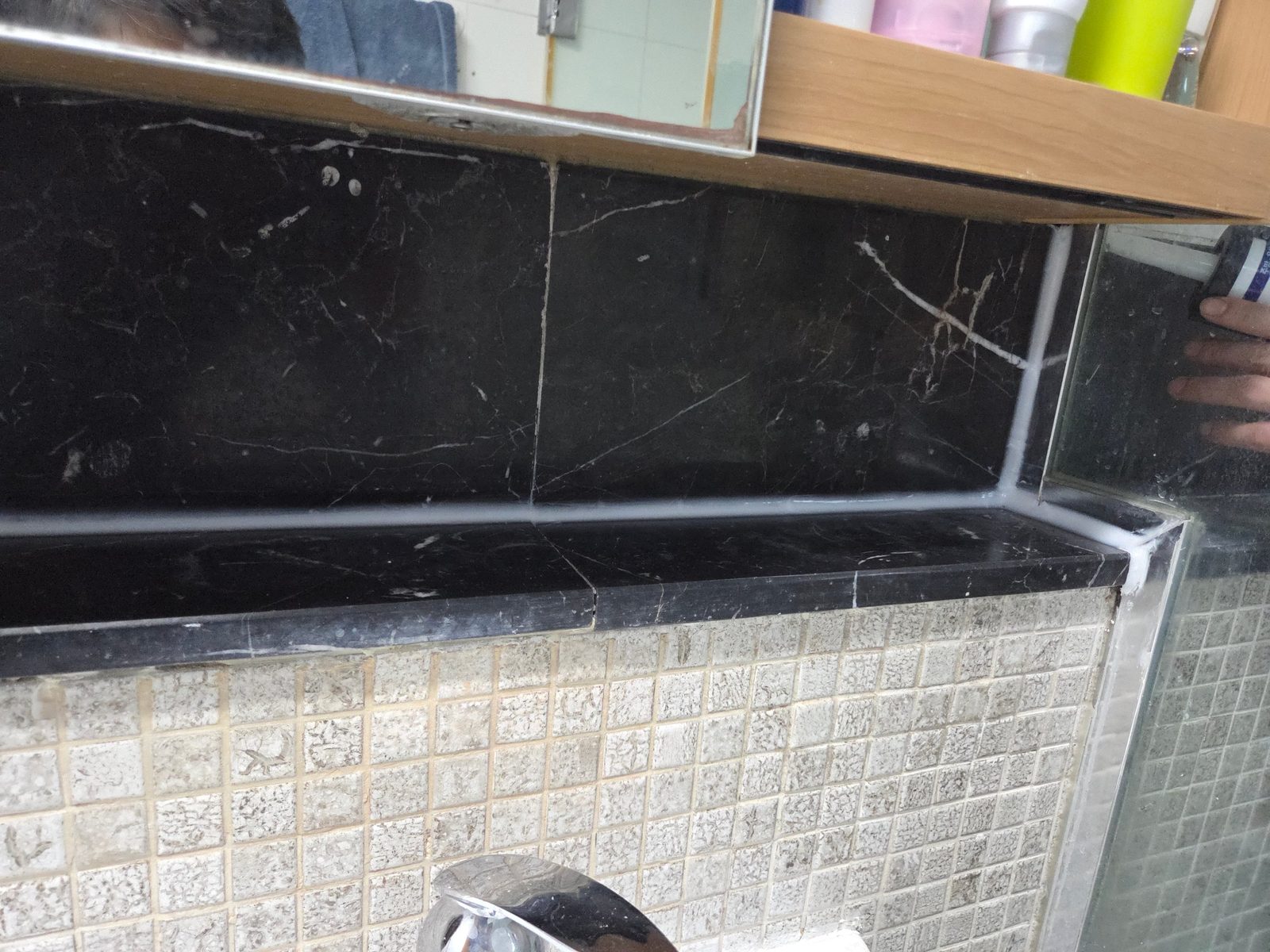 용인 수지 세면대 상판 젠다이 실리콘 시공 완료